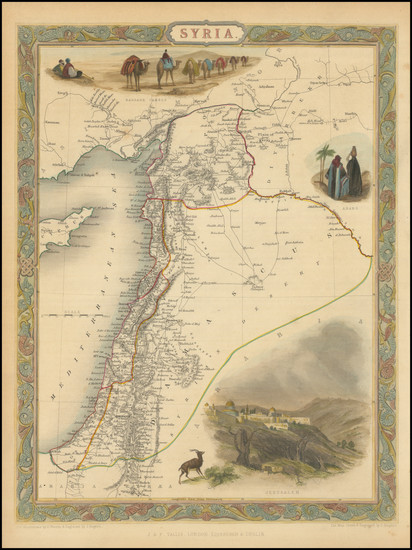 47-Middle East and Holy Land Map By John Tallis