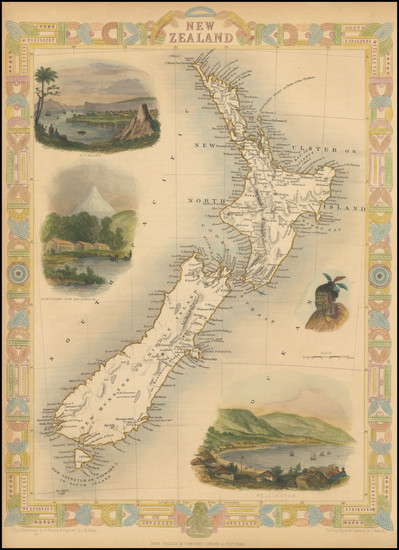 61-New Zealand Map By John Tallis