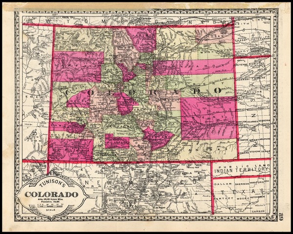 17-Southwest and Rocky Mountains Map By H.C. Tunison