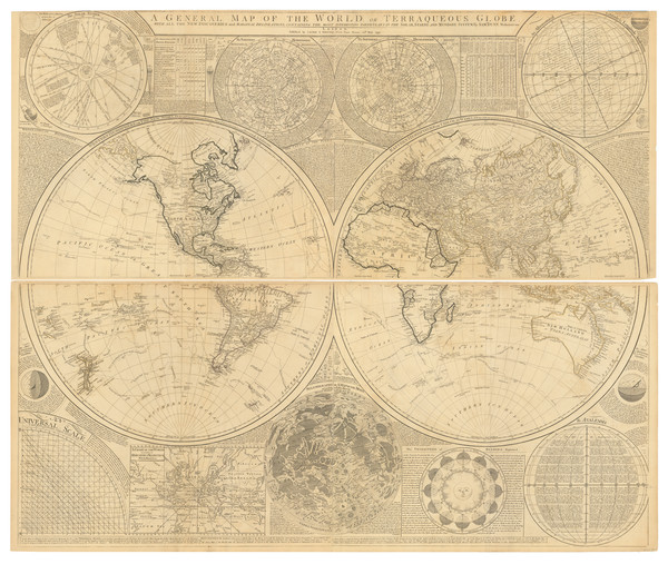 90-World and Celestial Maps Map By Samuel Dunn