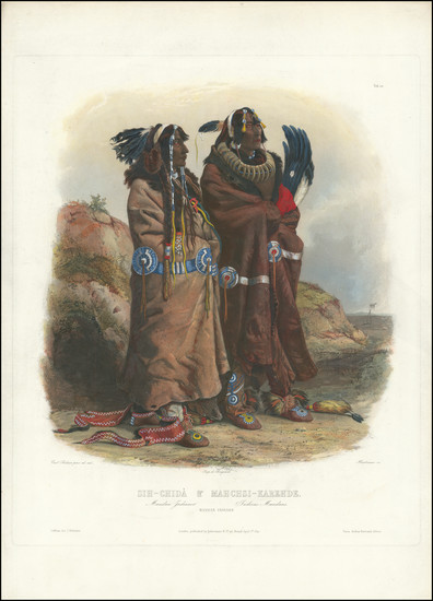 42-Portraits & People and Native American & Indigenous Map By Karl Bodmer