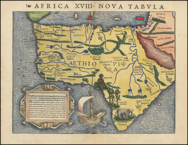 94-Africa Map By Sebastian Munster
