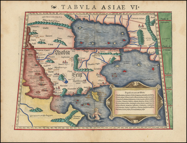 67-Middle East and Arabian Peninsula Map By Sebastian Munster