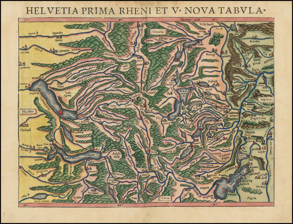 50-Switzerland Map By Sebastian Munster