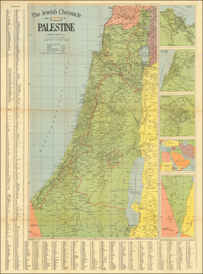 66-Holy Land Map By The Jewish Chronicle