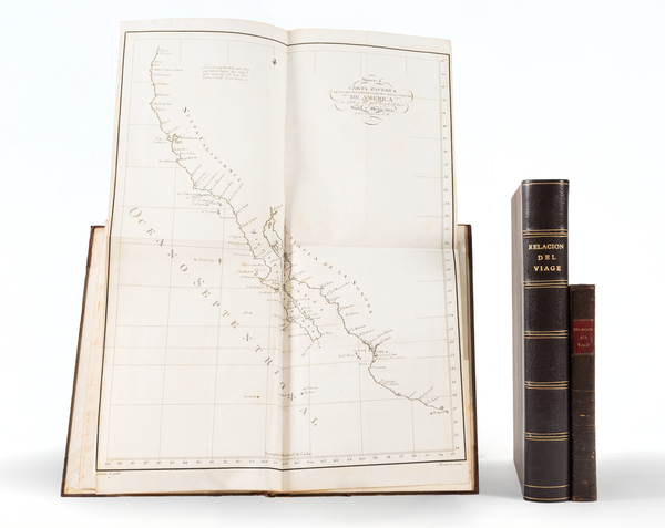 64-Pacific Ocean, Pacific Northwest, California and Rare Books Map By Jose Espinosa y Tello