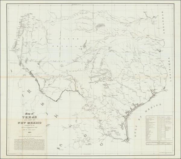 90-Texas, Oklahoma & Indian Territory and New Mexico Map By United States Bureau of Topographi