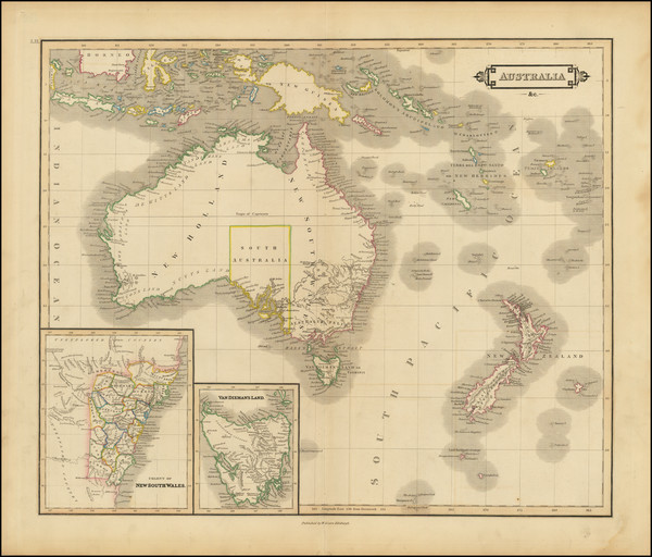 3-Australia and New Zealand Map By Daniel Lizars