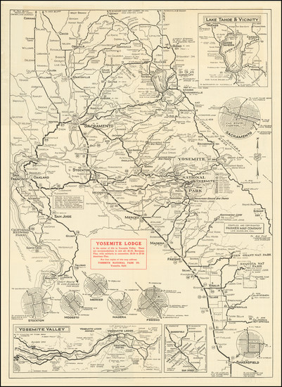 83-Yosemite Map By Yosemite Lodge