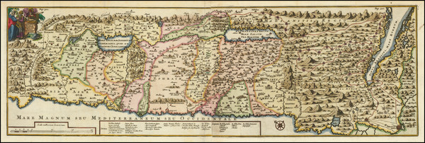 75-Holy Land Map By Jacob Bonfrerius