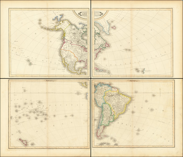 71-America Map By W. & D. Lizars