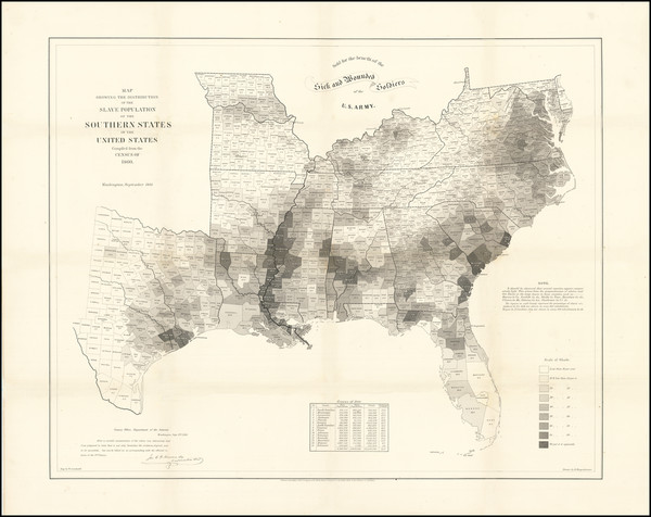 43-South and Civil War Map By Edwin Hergesheimer / C.B. Graham / U.S. Coast Survey