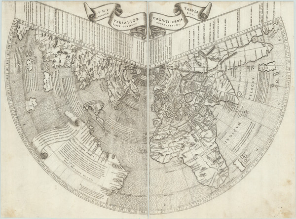 31-World, South America and America Map By Johannes Ruysch