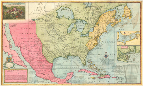 29-United States and North America Map By Herman Moll