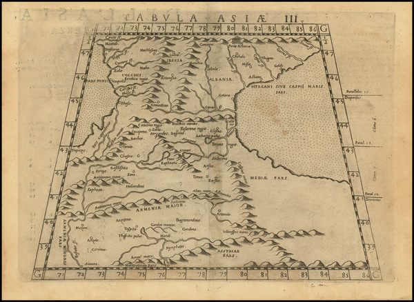 31-Central Asia & Caucasus Map By Girolamo Ruscelli