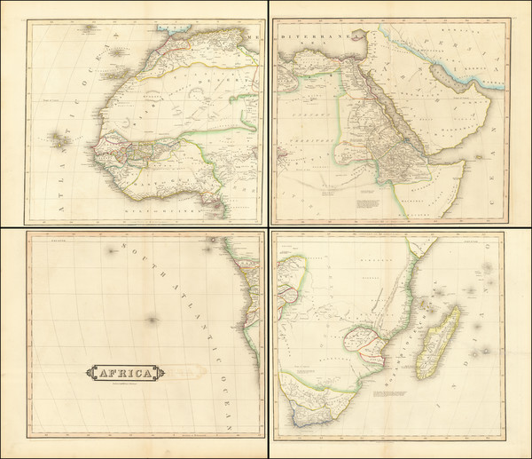 91-Africa and Africa Map By W. & D. Lizars