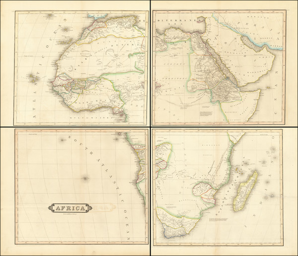 53-Africa and Africa Map By W. & D. Lizars