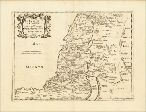 32-Holy Land Map By Tipografia del Seminario