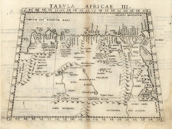 38-Africa and North Africa Map By Girolamo Ruscelli