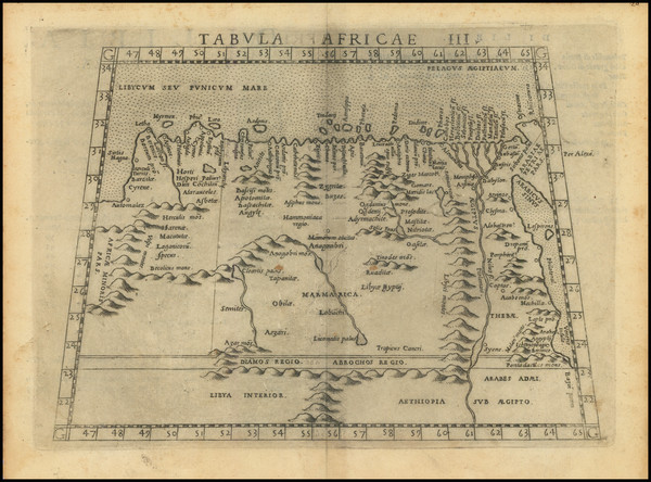 55-Egypt and North Africa Map By Girolamo Ruscelli