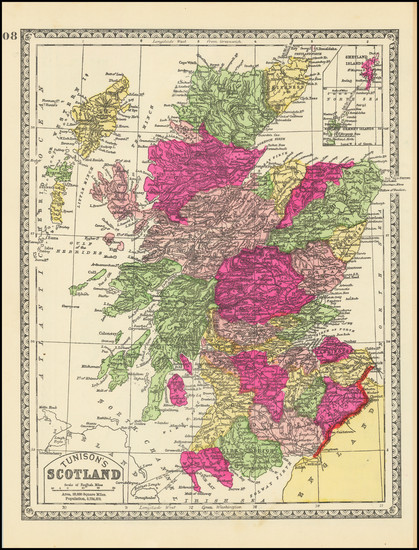 53-Scotland Map By H.C. Tunison