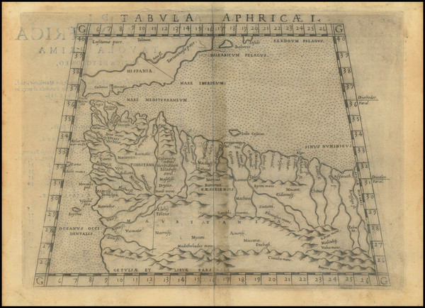 68-North Africa Map By Girolamo Ruscelli