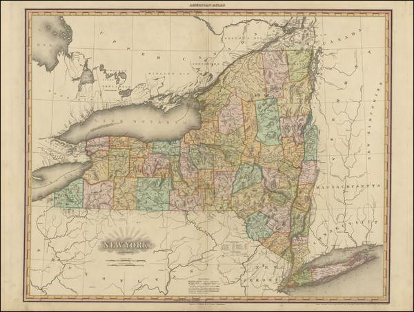 57-New York State Map By Henry Schenk Tanner