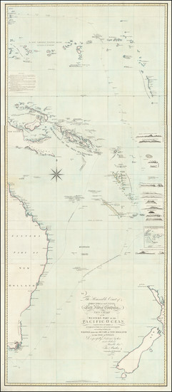 60-Pacific Ocean, Pacific, Australia, New Zealand and Other Pacific Islands Map By Laurie & Wh