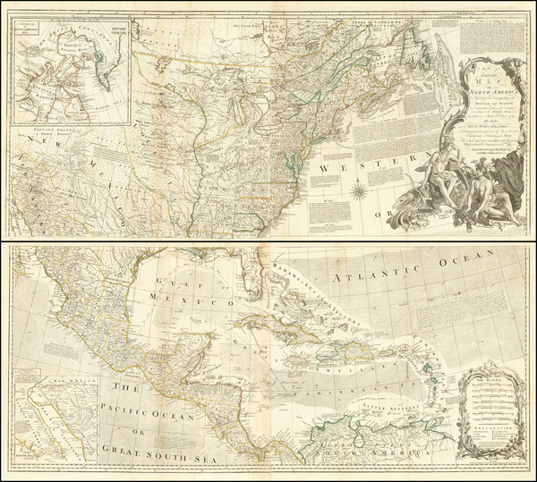 8-United States, Southeast, North America and American Revolution Map By Robert Sayer