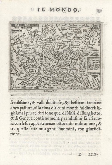 68-Europe, France and Italy Map By Abraham Ortelius / Philippe Galle