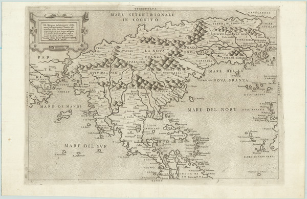 88-North America, Central America and Pacific Map By Paolo Forlani / Bolognini Zaltieri