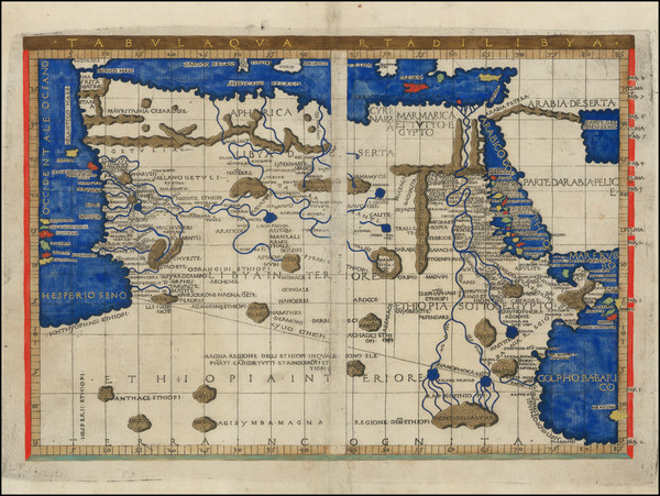 58-Egypt and North Africa Map By Francesco Berlinghieri