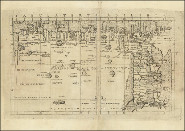 72-Egypt and North Africa Map By Francesco Berlinghieri