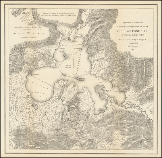 49-Wyoming Map By U.S. Geological Survey / Ferdinand Vandeveer Hayden