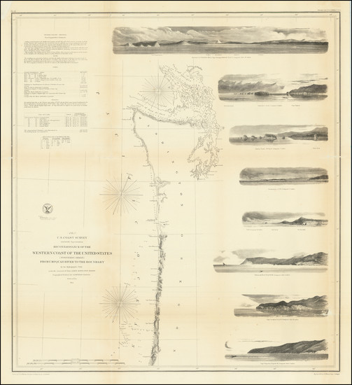 0-Oregon and Washington Map By United States Coast Survey