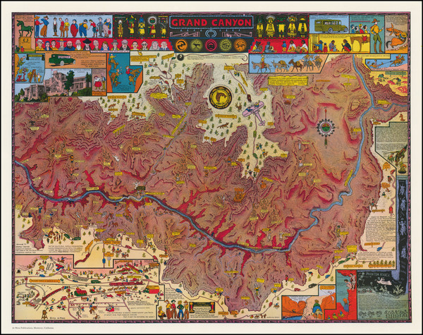 66-Southwest, Arizona, Nevada and Pictorial Maps Map By Jo Mora