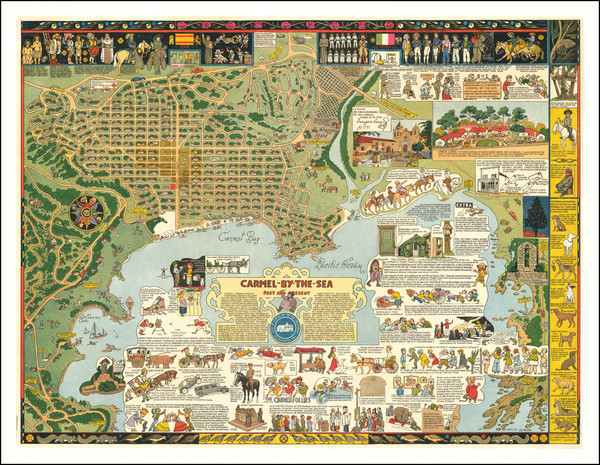 15-Pictorial Maps, California, Other California Cities and Fair Map By Jo Mora
