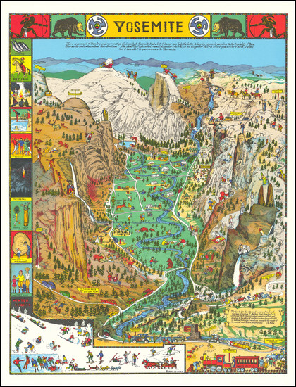 17-Pictorial Maps and Yosemite Map By Jo Mora