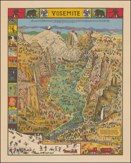 78-Pictorial Maps and Yosemite Map By Jo Mora
