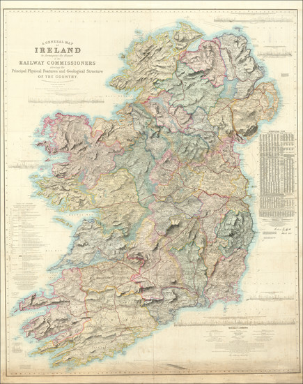 58-Ireland and Geological Map By Richard Griffith