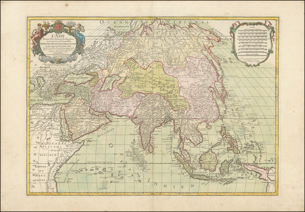 17-Asia Map By Louis Charles Desnos / Brion De La Tour