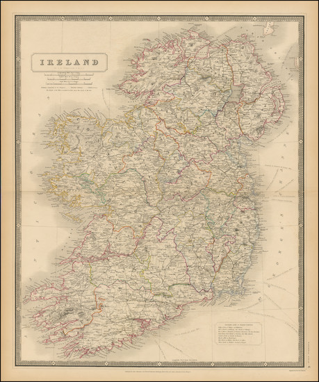 0-Ireland Map By Alexander Keith Johnston