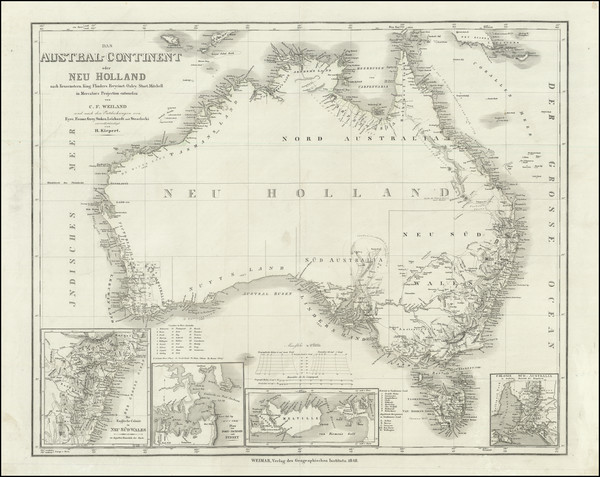 37-Australia Map By Heinrich Kiepert