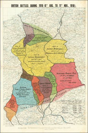 84-Belgium, France and World War I Map By War Office