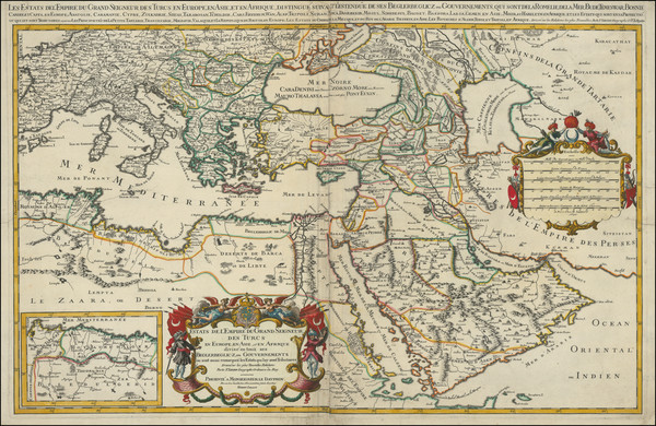 60-Turkey, Mediterranean, Middle East, Arabian Peninsula and Turkey & Asia Minor Map By Alexis