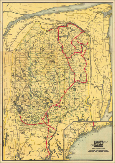 93-Maine Map By Rand Avery Supply Co.