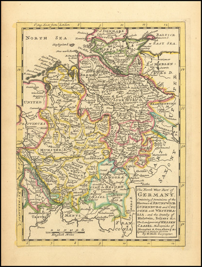 54-Germany Map By Herman Moll