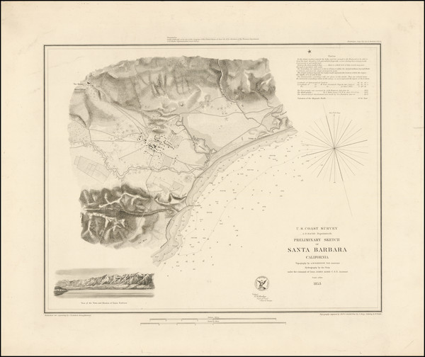 35-California and Other California Cities Map By United States Coast Survey