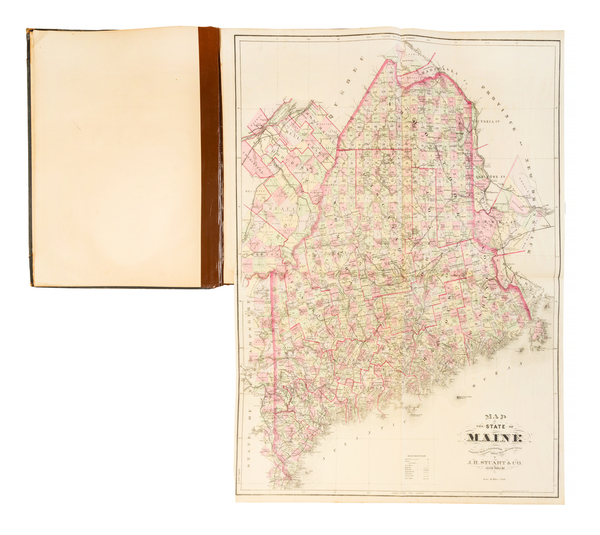 60-Maine and Atlases Map By J.H. Stuart