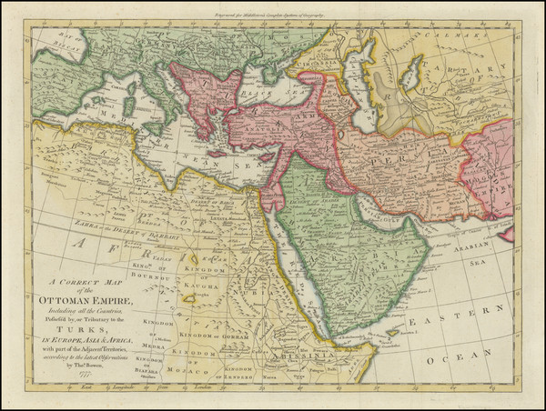 86-Turkey, Middle East, Persia & Iraq and Turkey & Asia Minor Map By Thomas Bowen